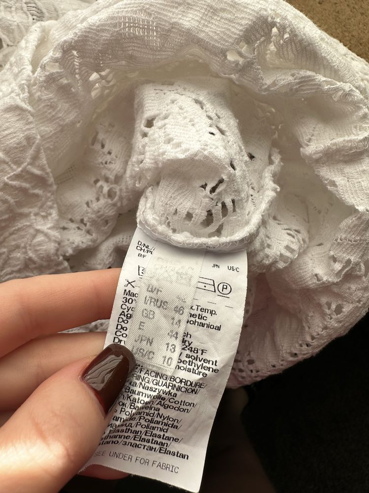 Biała koronkowa pleciona narzutka Gerry Weber 40/42 L/XL