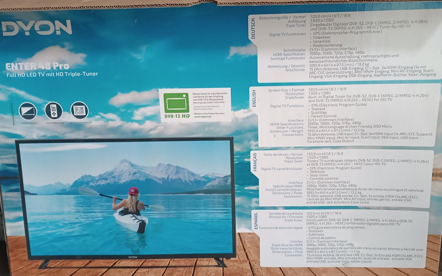 Продам б/в телевізор DYON 48" без Smart tv