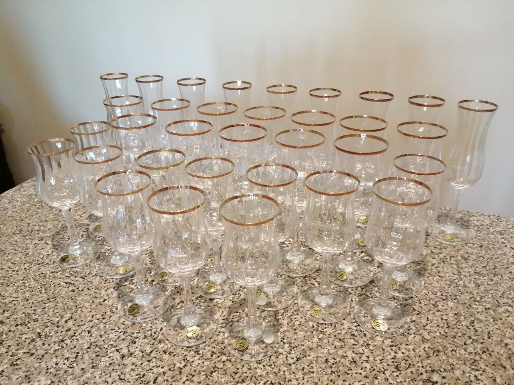 Conjunto de copos em cristal Oro Cko 24