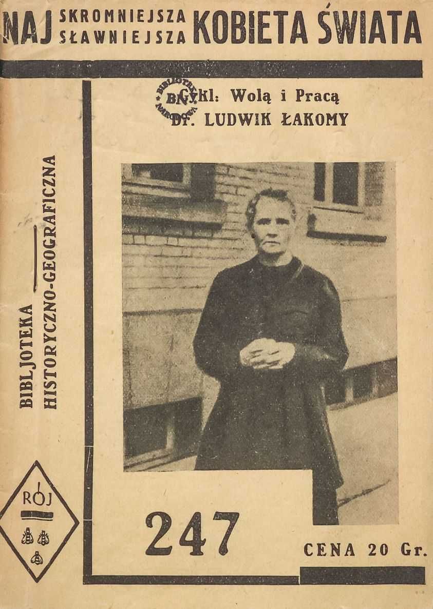 Oryginalna fotografia dziennikarska Maria Skłodowska  Curie