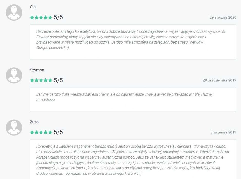 Profesjonalne korepetycje z chemii! Lekcje stacjonarne lub online!