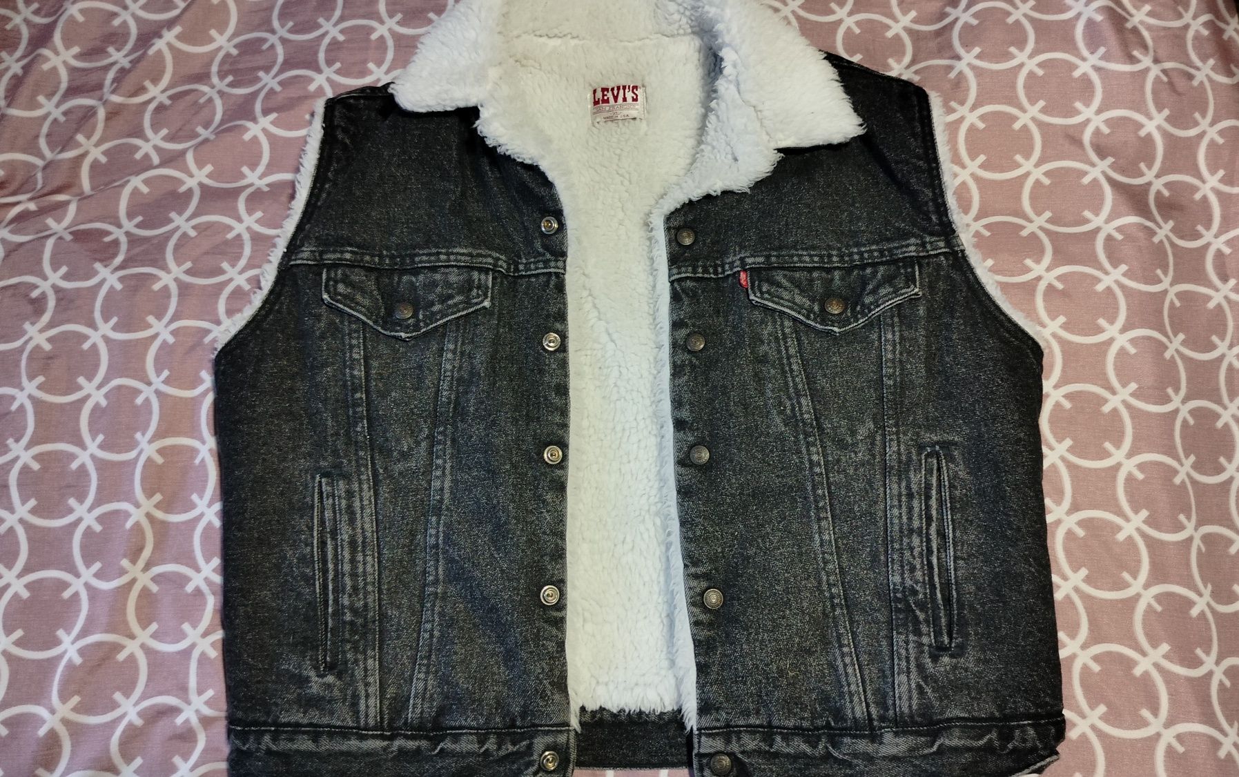Kamizelka Levi's Denim Sherpa Trucker z lat 80