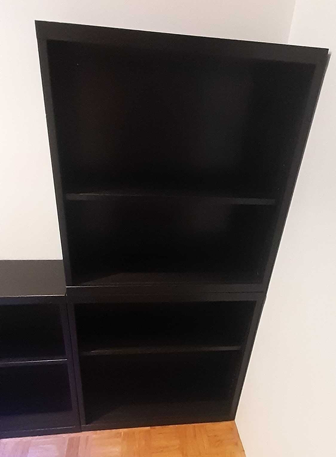 IKEA BESTA Obudowa szafka regał biblioteczka czarna z półką (1-3 szt.)