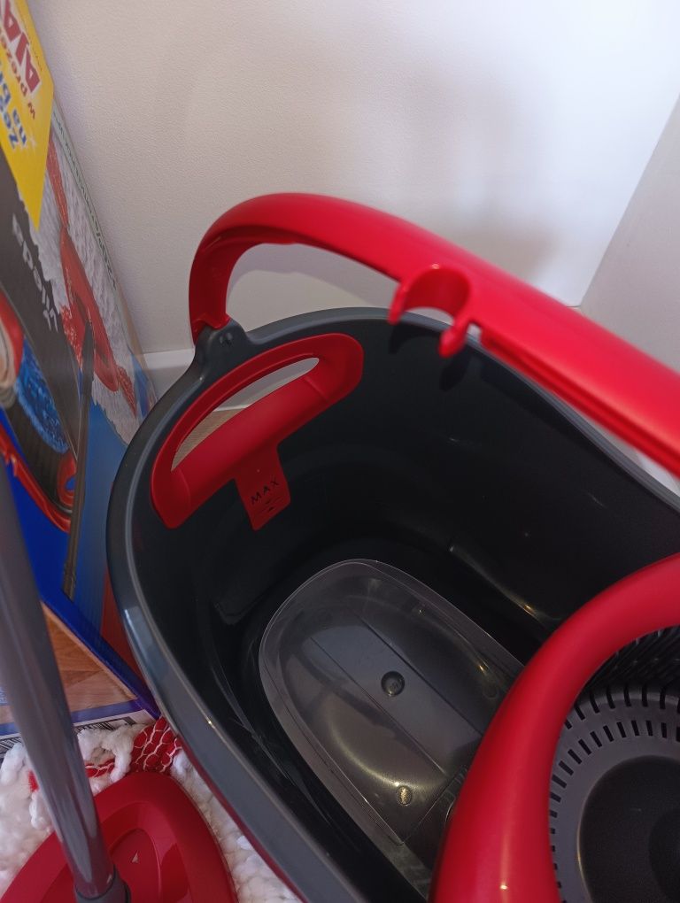 Nowy mop Vileda Turbo obrotowy 3w1 teleskopowy teleskopowy + Ajax 1L