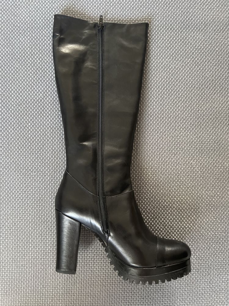 Buty damskie skóra włoskie czarne rozm. 41 IDEALNE