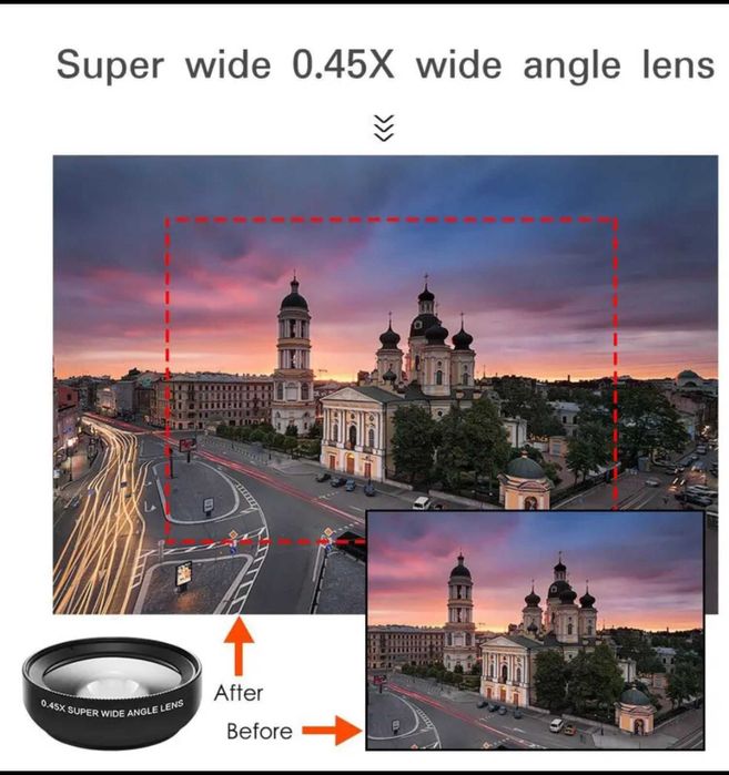 0.45XPHONE LENS  широкоугольный макрообъектив для телефона