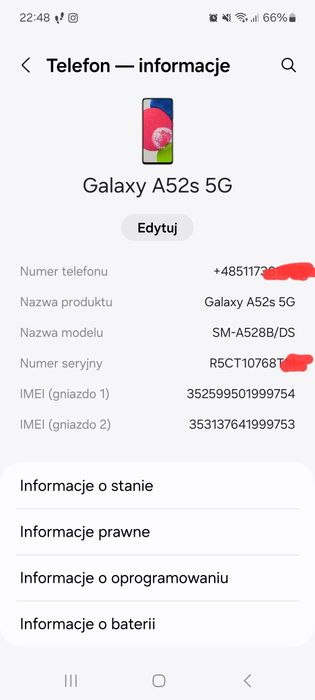 Samsung Galaxy A52s 5G 6/128 jak nowy