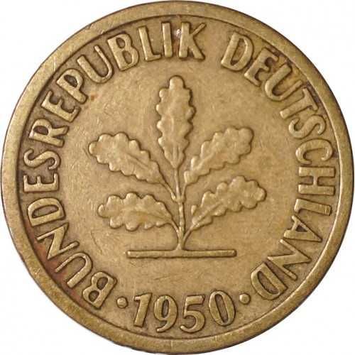 Монета 10 пфеннигов ФРГ 1950 J