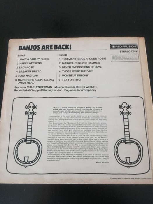 Vinil 78  Banjos Are Back With 12 Of Today's Top Tunes