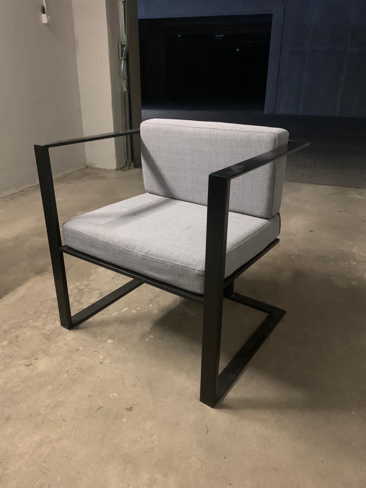 Fotel stalowy loftowy