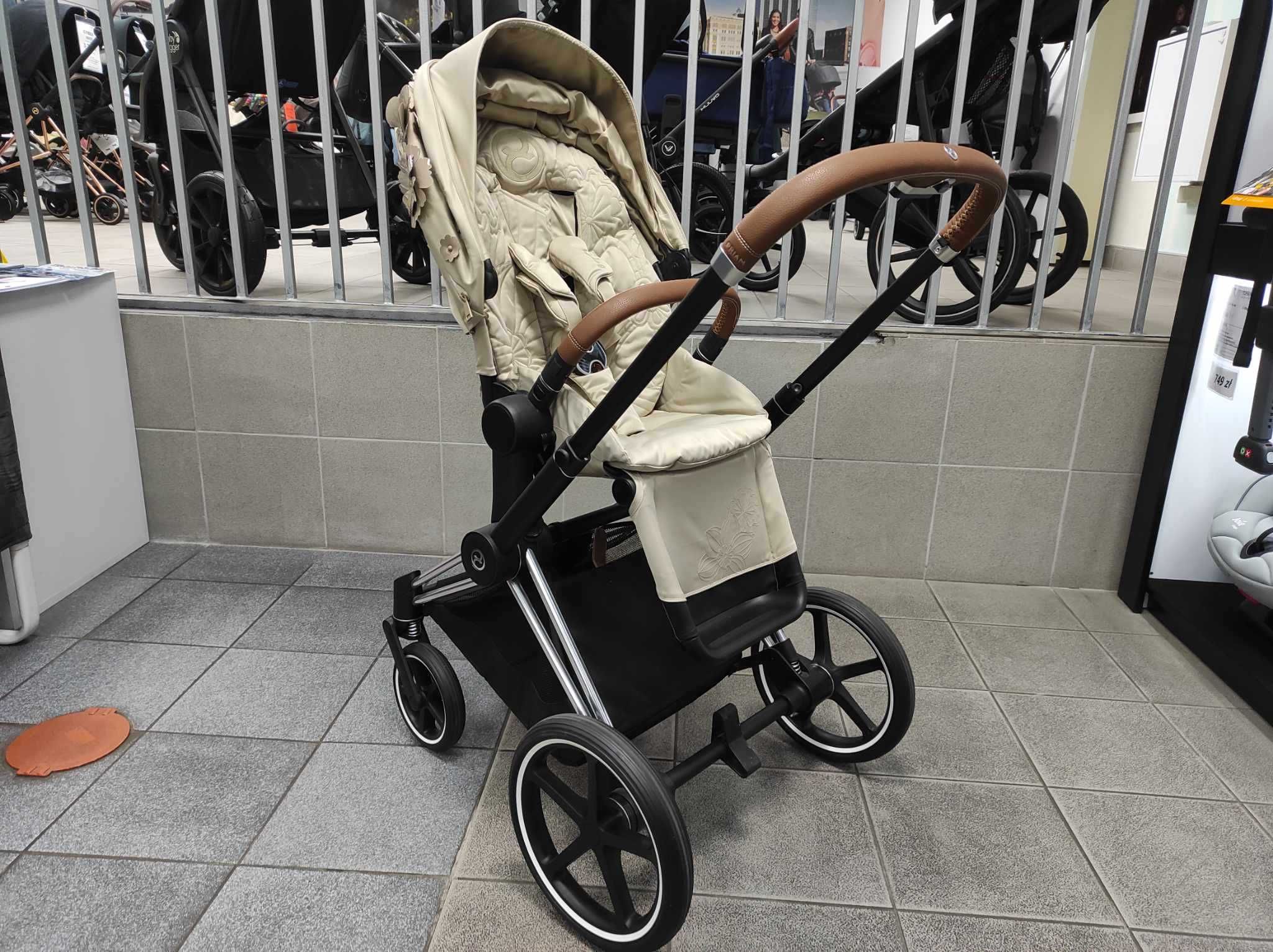 Cybex Wózek dziecięcy Priam 3.0  Chrome-Brown 2w1 Simply Flowers Beige