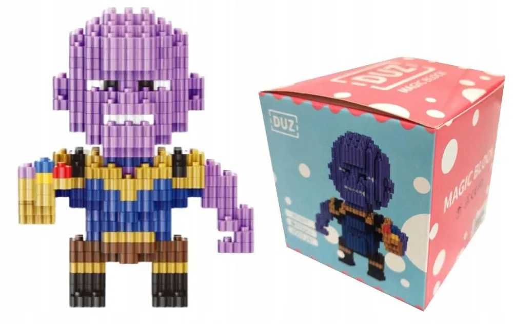 THANOS KLOCKI Figurka 3D AVENGERS TANOS Magic Block 620 el. Zabawka