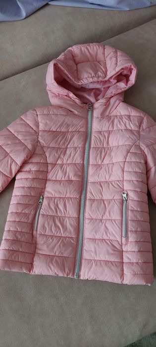 Różowa kurtka dziewczęca 110 i sukienka