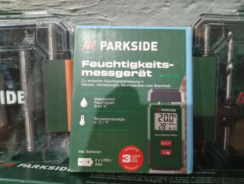 PARKSIDE. Wier. Głębinowe Grzechotka, Miernik Wilgoci