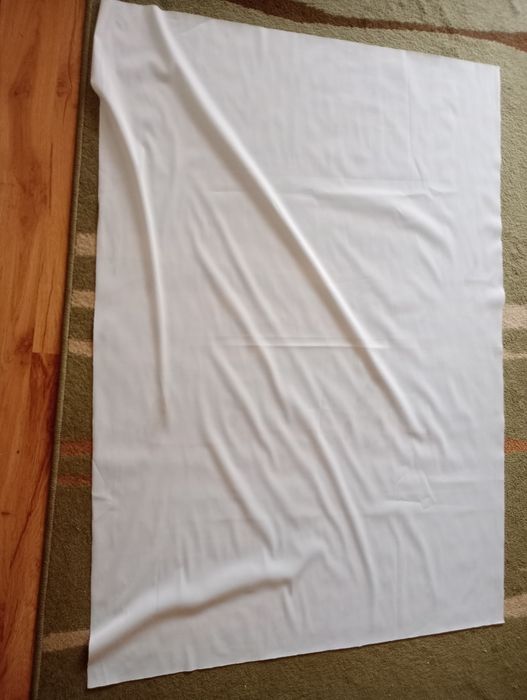 Obrus biały 120cm x 87 cm - materiał na obrus + większy