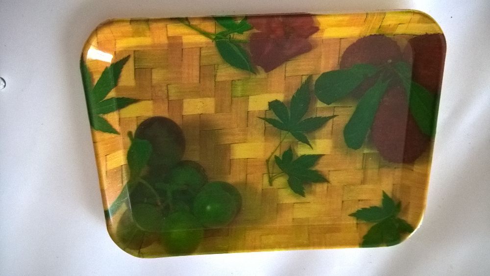 Tabuleiro com frutos em plástico NOVO