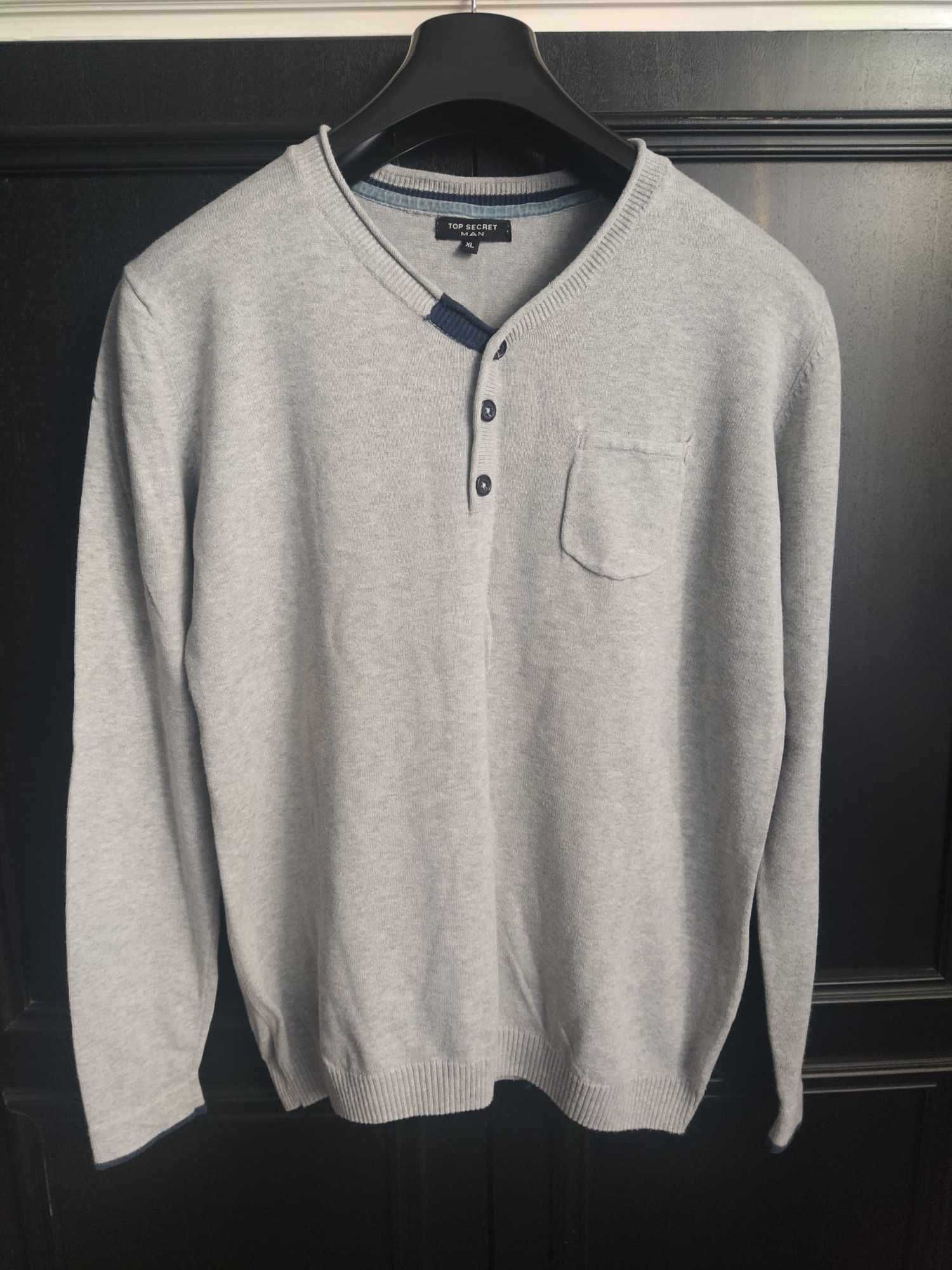 Siwy sweter męski Top Secret