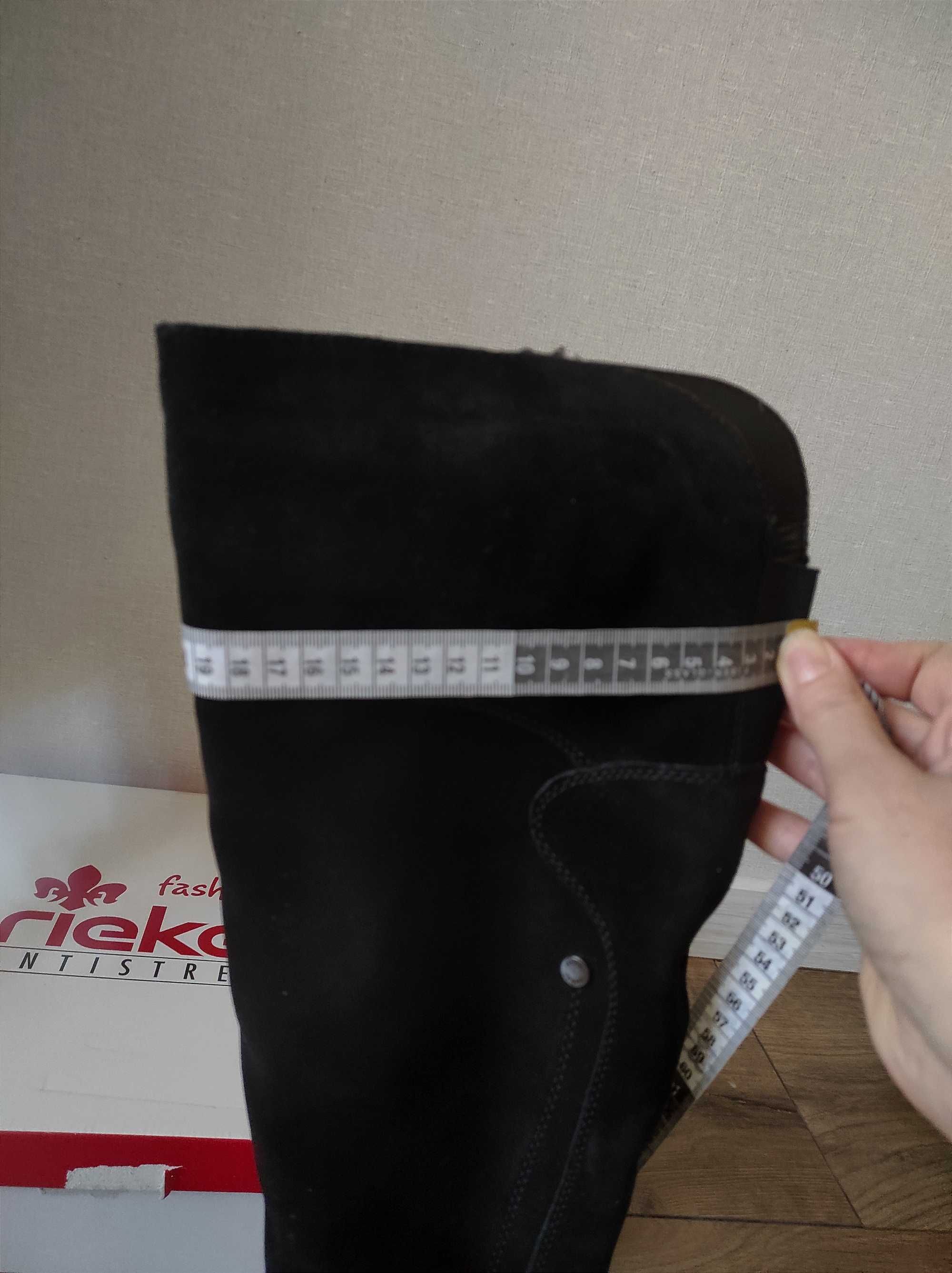 Жіночі чоботи сапоги замш нові розмір 38 чорні високі