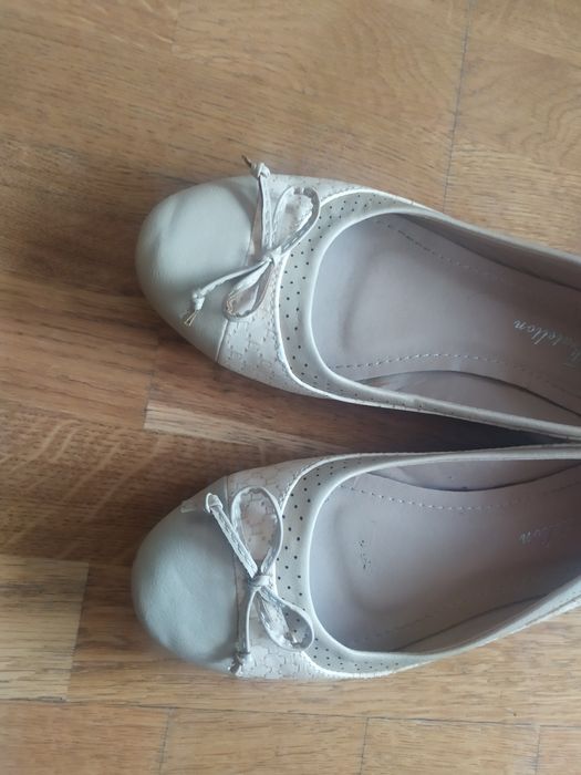 Baleriny beżowe nude 38