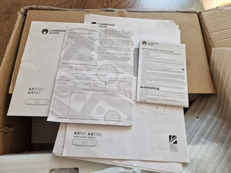 UŻYWANY Amplituner Stereo Cambridge Audio AXR100 Bluetooth