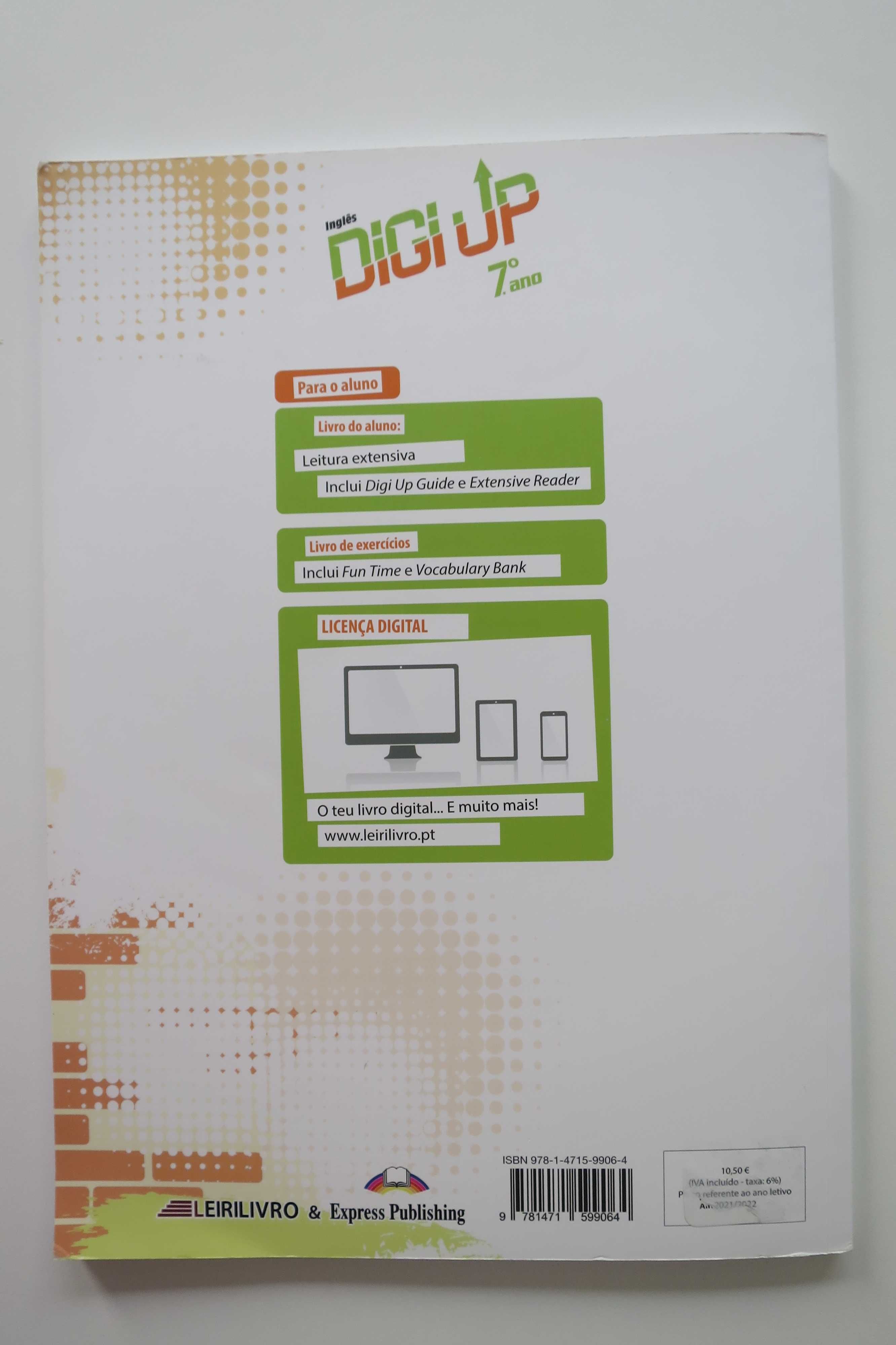 Caderno de atividades 7º ano “Workbook Digi Up 7” Leirilivro