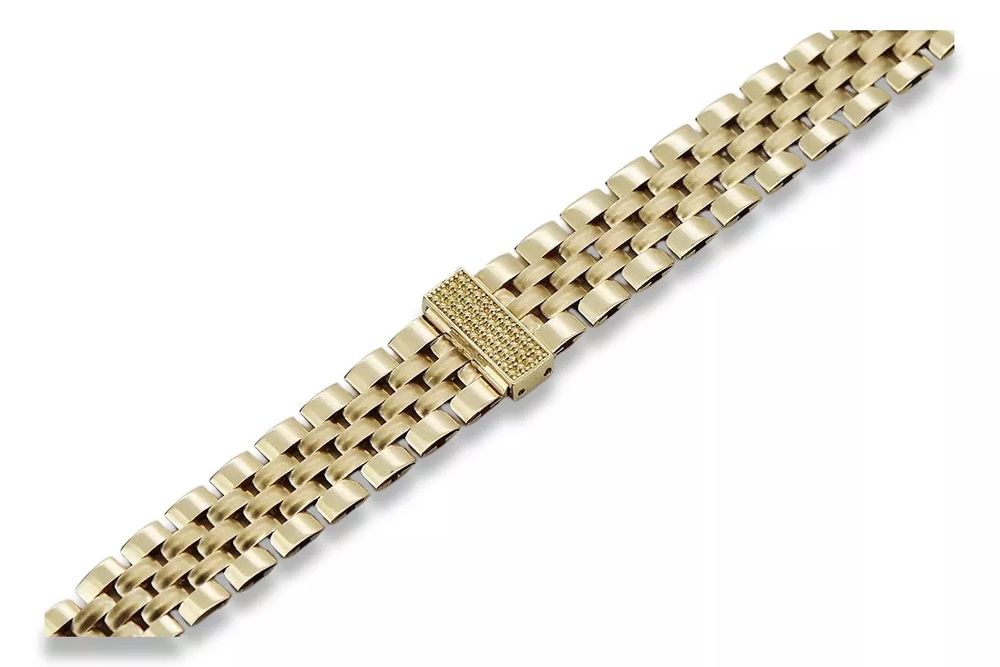 Złota bransoleta damska męska 14k styl zegarkowy coth003y&lbw008y Wr