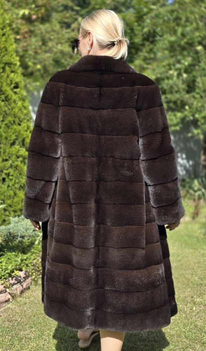 Норкова шуба норка Blackglama номерна плюшева 110 см