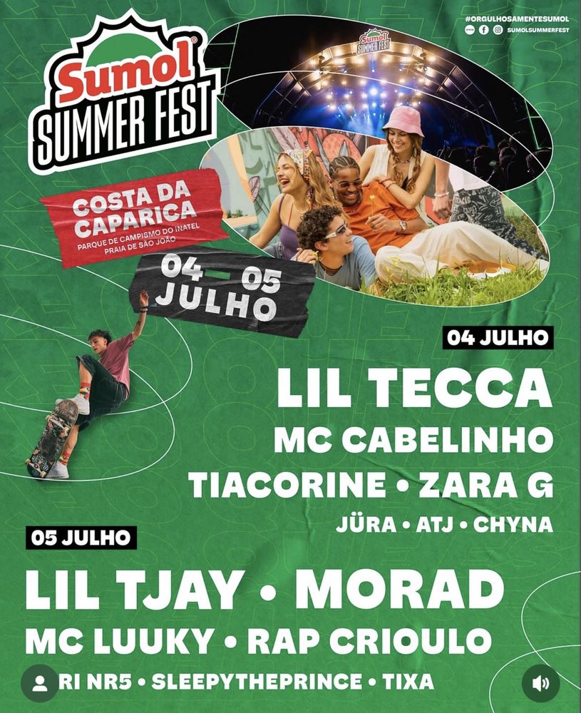 bilhete sumol summer fest