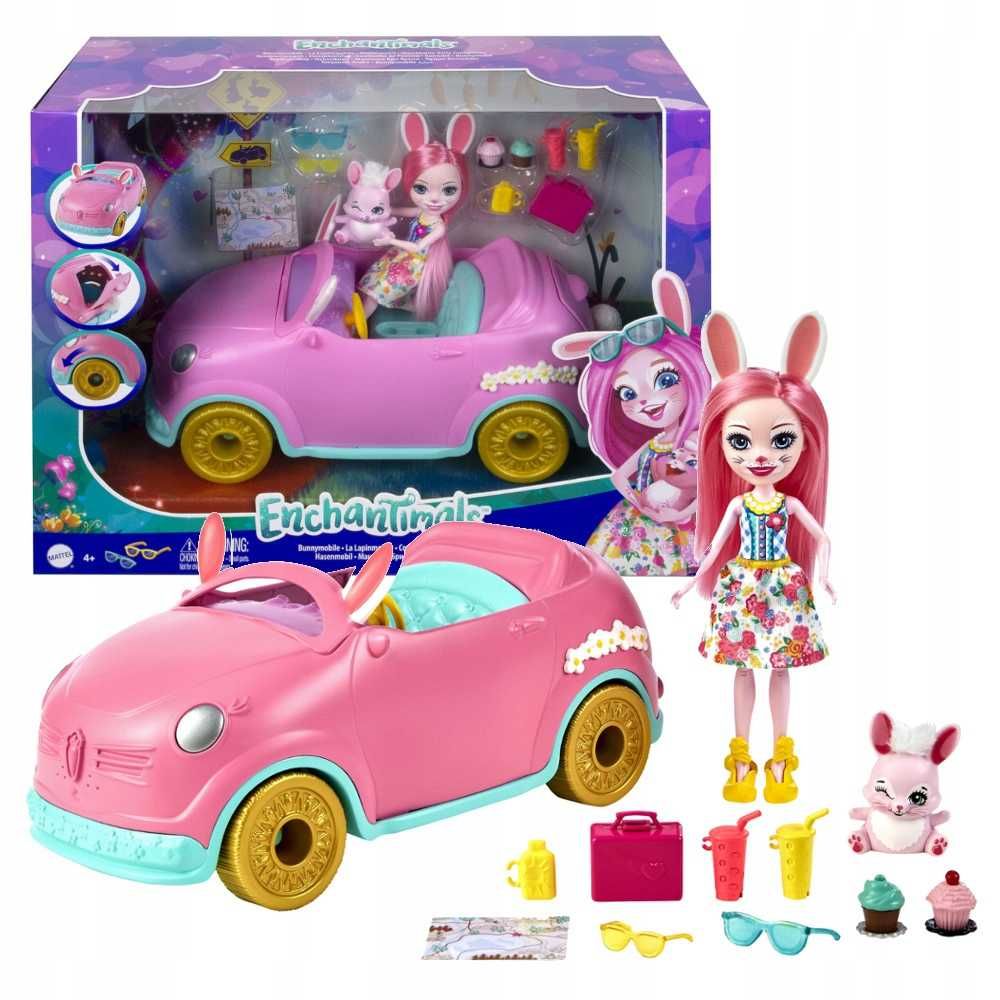 Lalka Enchantimals Króliczkowóz Kabriolet Bree Bunny