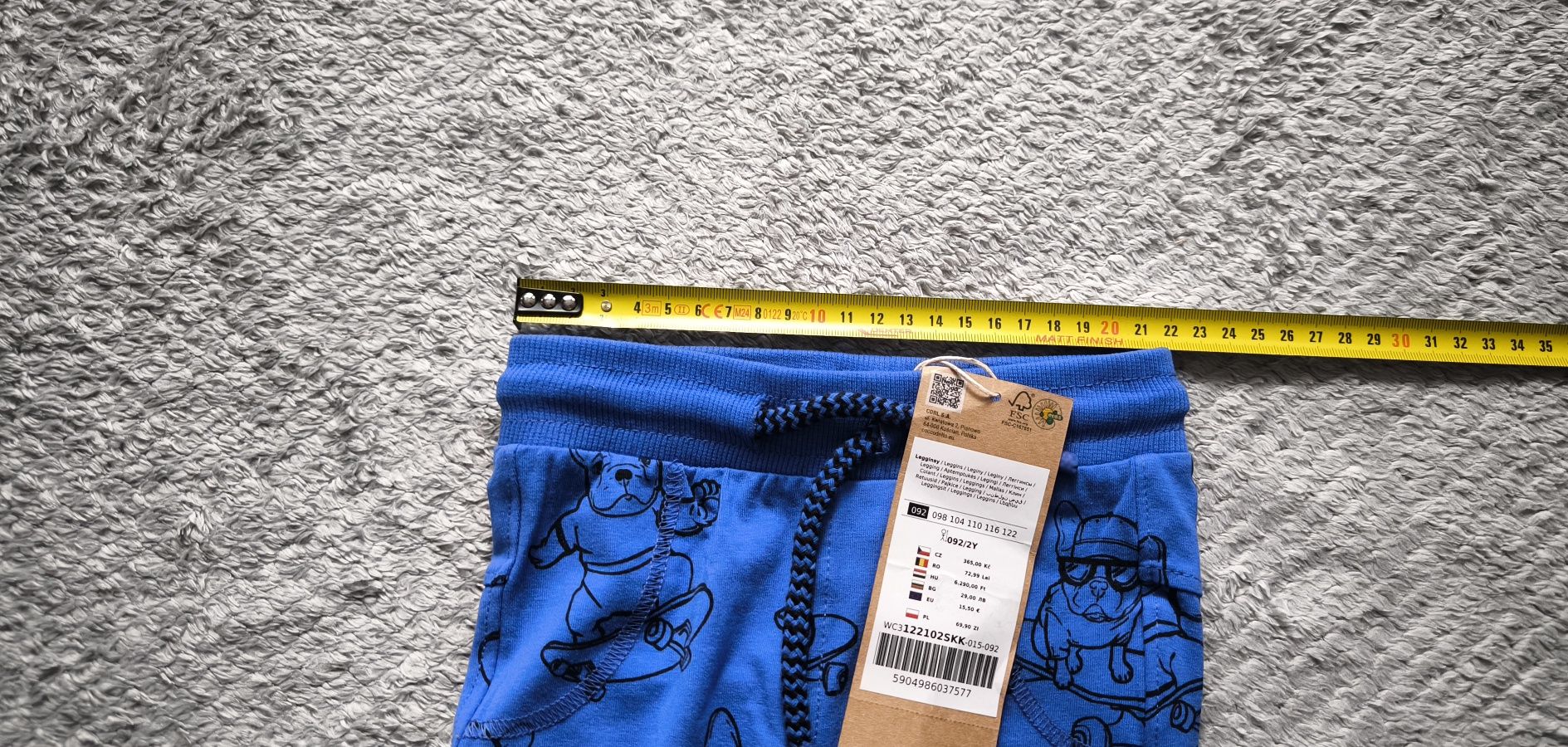 Nowe spodnie dresowe coccodrillo r. 92 slim