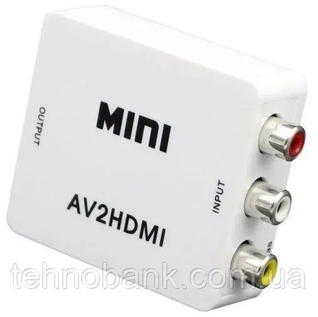 Конвертер AV/RCA/тюльпаны -> HDMI //AV2HDMI/RCA2HDMI хдми аналог>цифра