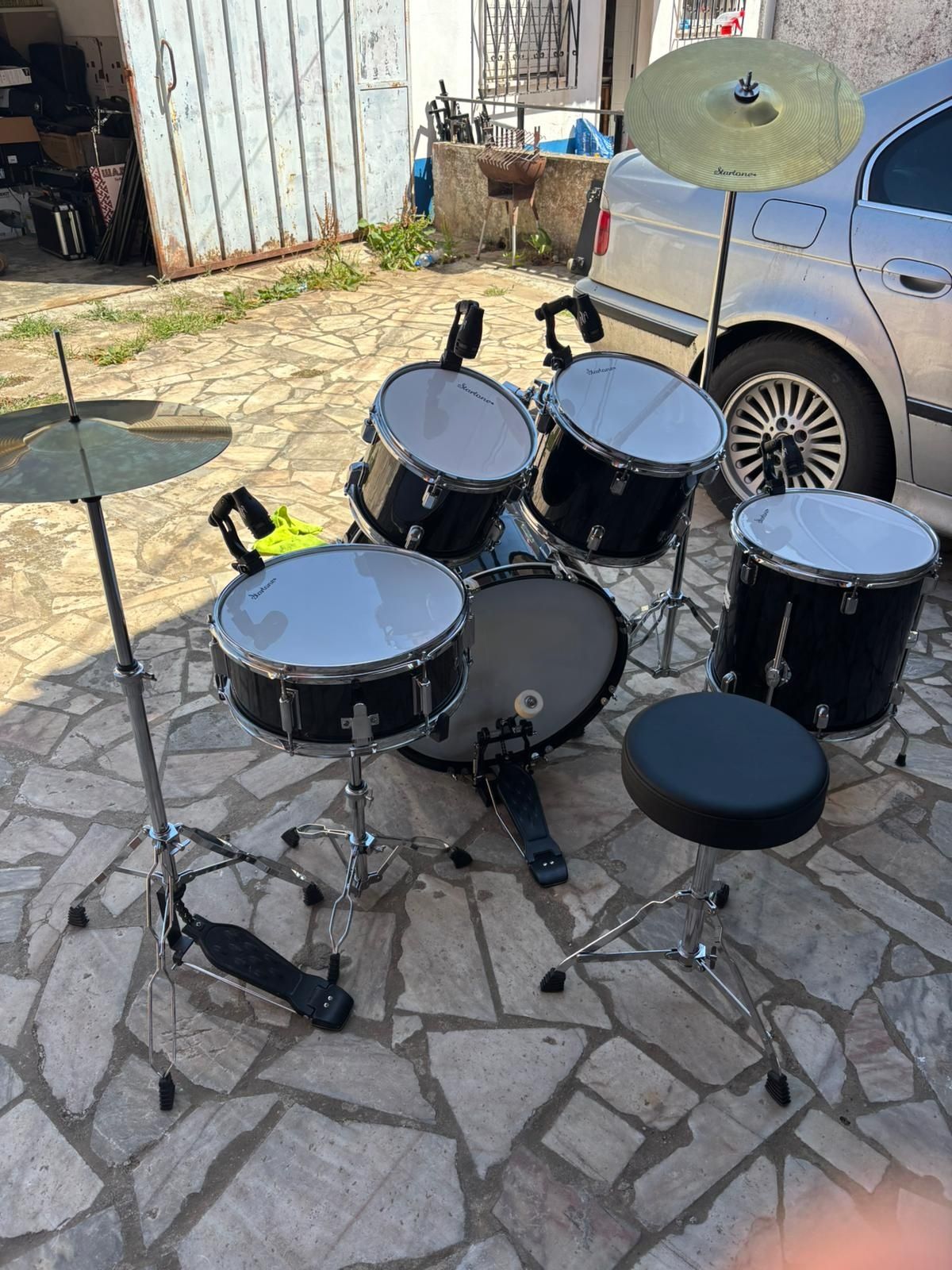 Bateria com microfones kit