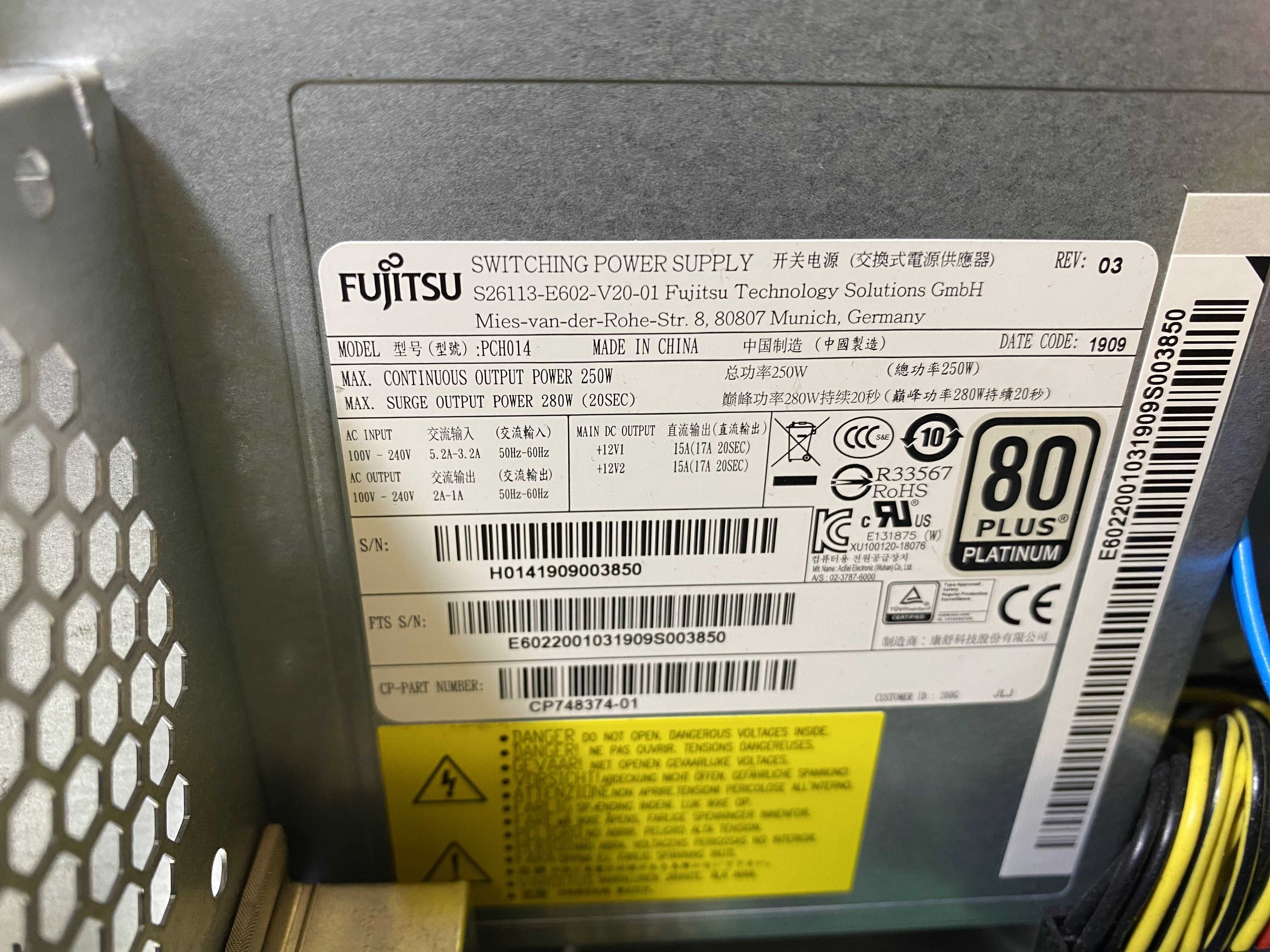 Компютер Fujitsu Esprimo P558 Intel G5600 DDR4 8Gb SSD 128Gb
