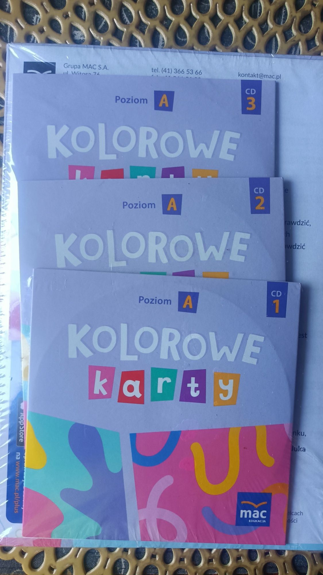 Kolorowe karty poziom A przewodniki metodyczne 1-4 plus 3 CD, trzylate