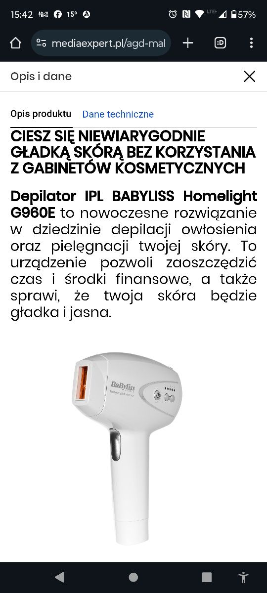 Depilator laserowy