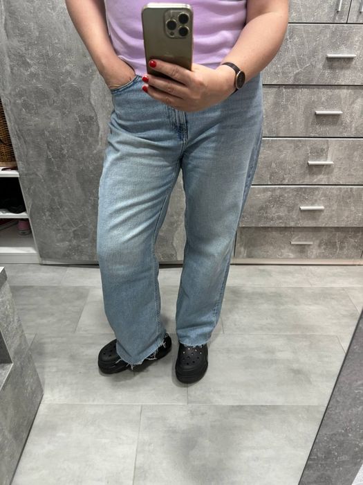 женские джинсы бренд 157 jeans размер л-хл mom jeans высокая посадка