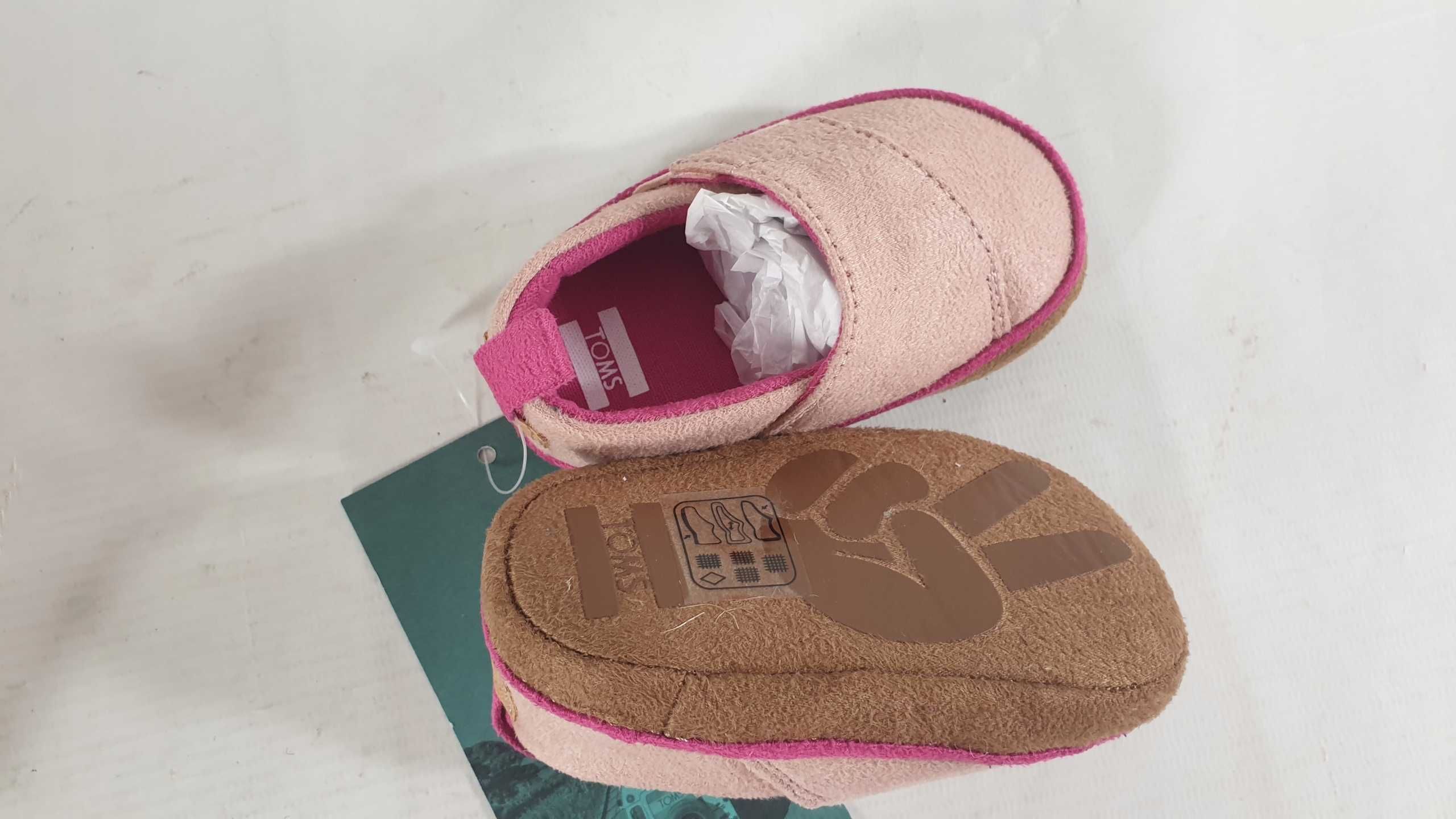 Trampki dziecięce TOMS tiny r. 18,5 brązowy, różowy