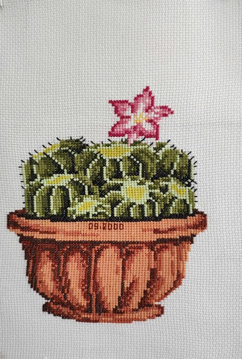 Obrazek ręcznie wyszywany, rękodzieło, stan idealny