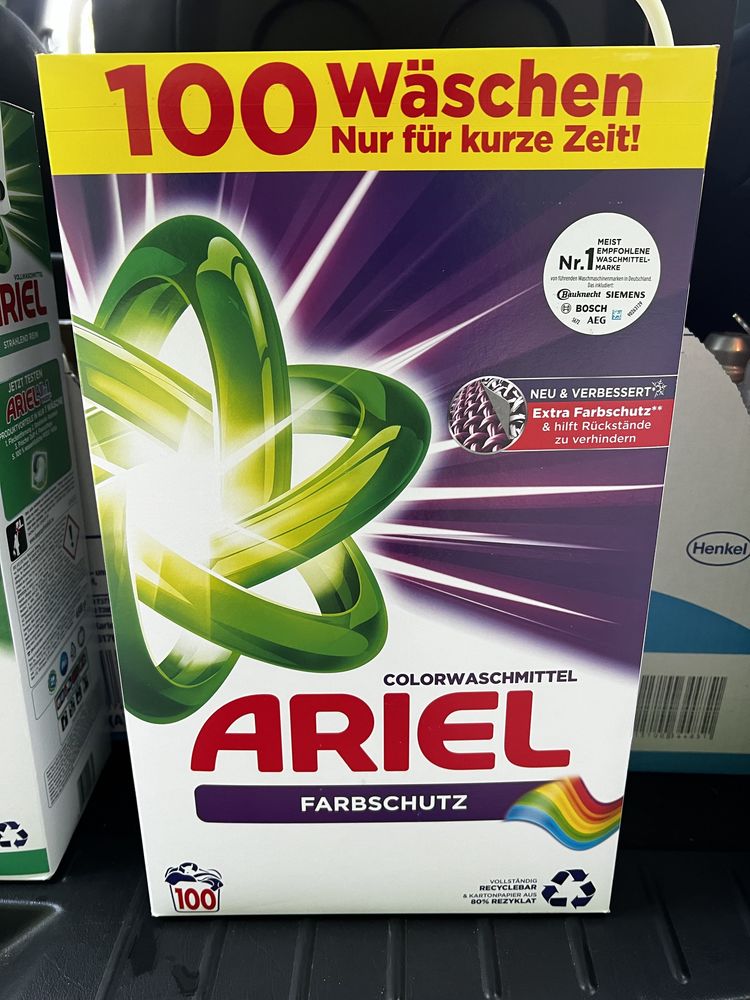 Ariel 100 prań do tkanin bialych z Niemiec