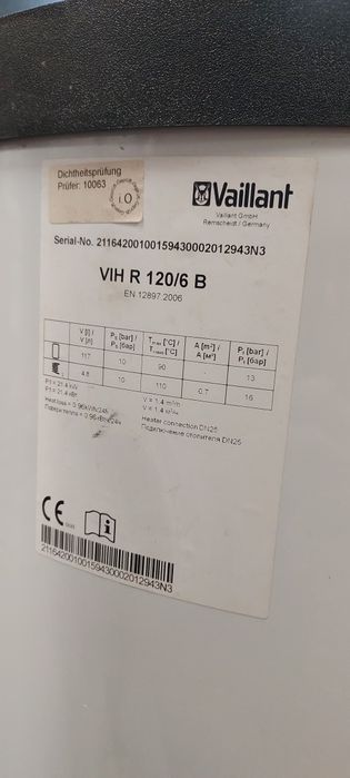 Zasobnik cwu 120 l Vaillant
