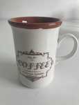 Caneca para café cerâmica inglesa Staffordshire Earthenware 1960s
