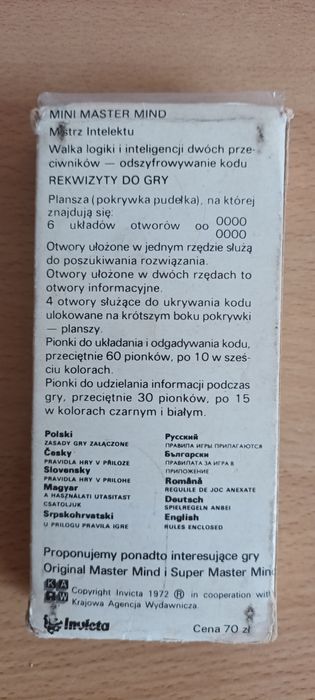 Gra Mini Master Mind PRL