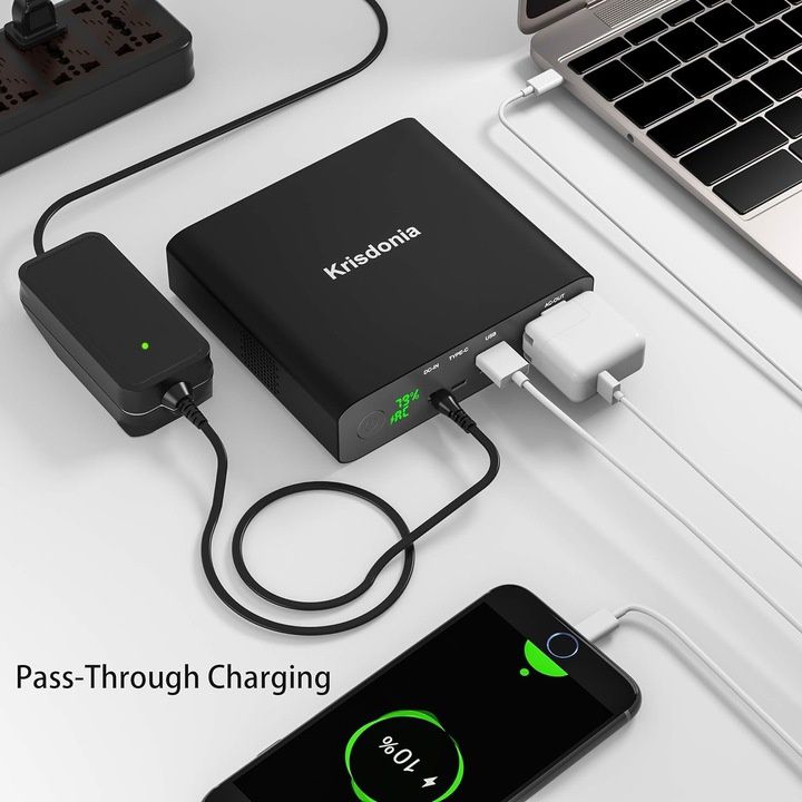 Powerbank KRISDONIA 27000 mAh Generator prądu 2x USB 1x TypeC 130W AC