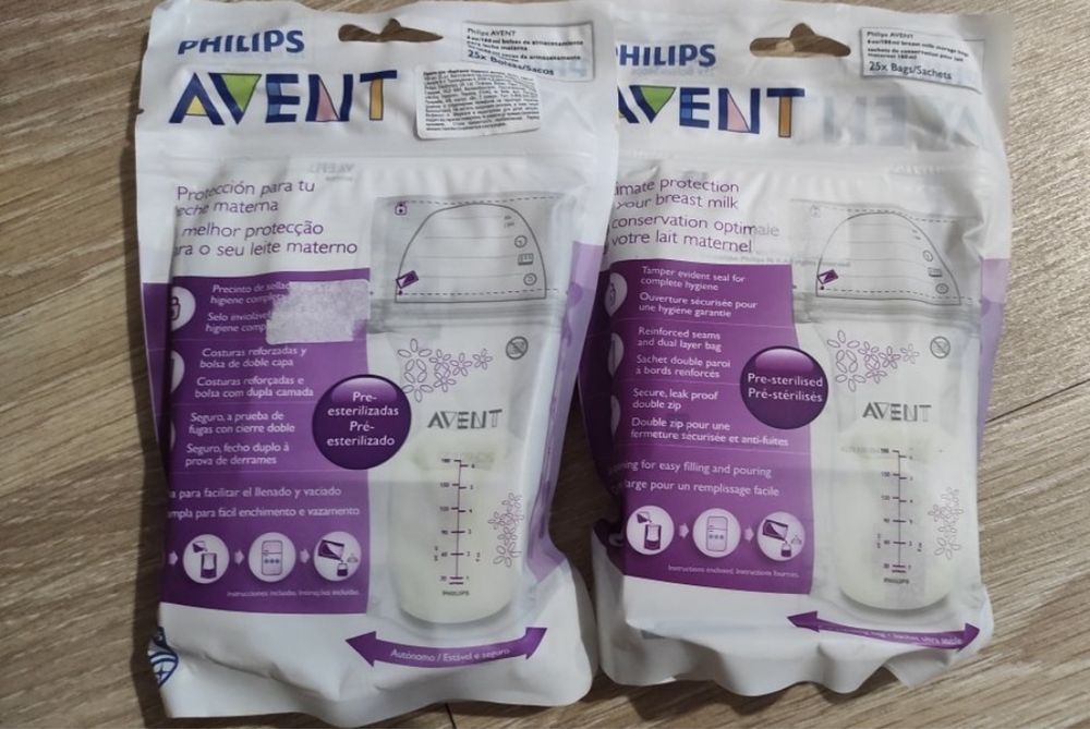 Пакети для зберігання грудного молока Philips avent. 25 шт по 180 мл