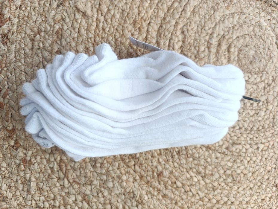 7 pak stopki skarpety skarpetki białe 31-36 33 r.34 35 nowe