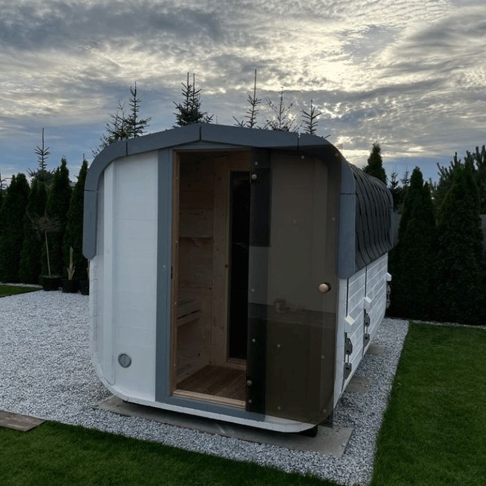 Duża Sauna ogrodowa zewnętrzna 3x2,2m Kwadro Cały komplet Leasing Raty