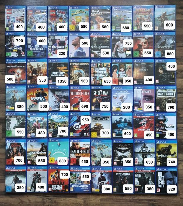 Ігри  та  стілбуки  на  PS4/PS5.    Ціна вказана за комплект