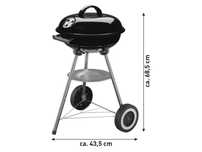 GRILLMEISTER Grill kulisty na kółkach węglowy z pokrywą LIDL