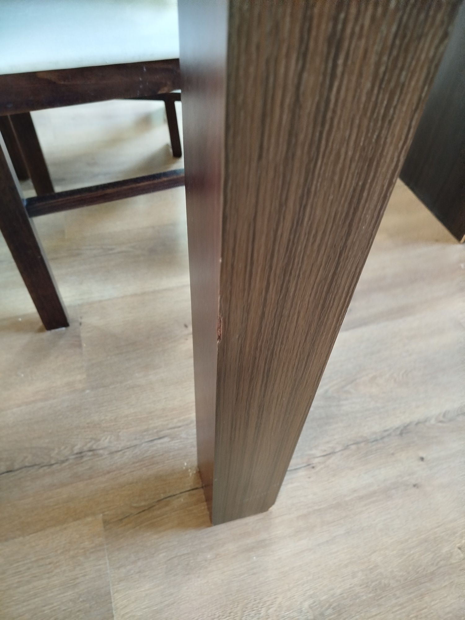 Stół rozkładany z 6 krzesłami, wenge, jadalnia, salon