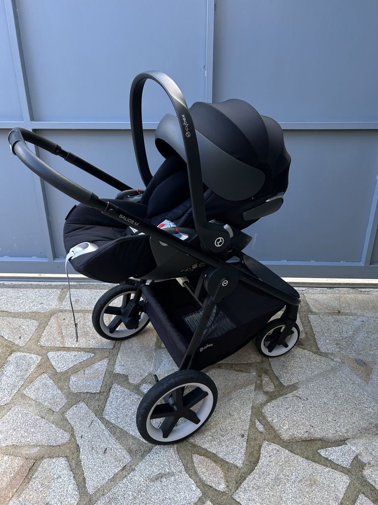 Carrinho de bebé cybex balios m + babycoque cloud z + adaptadores